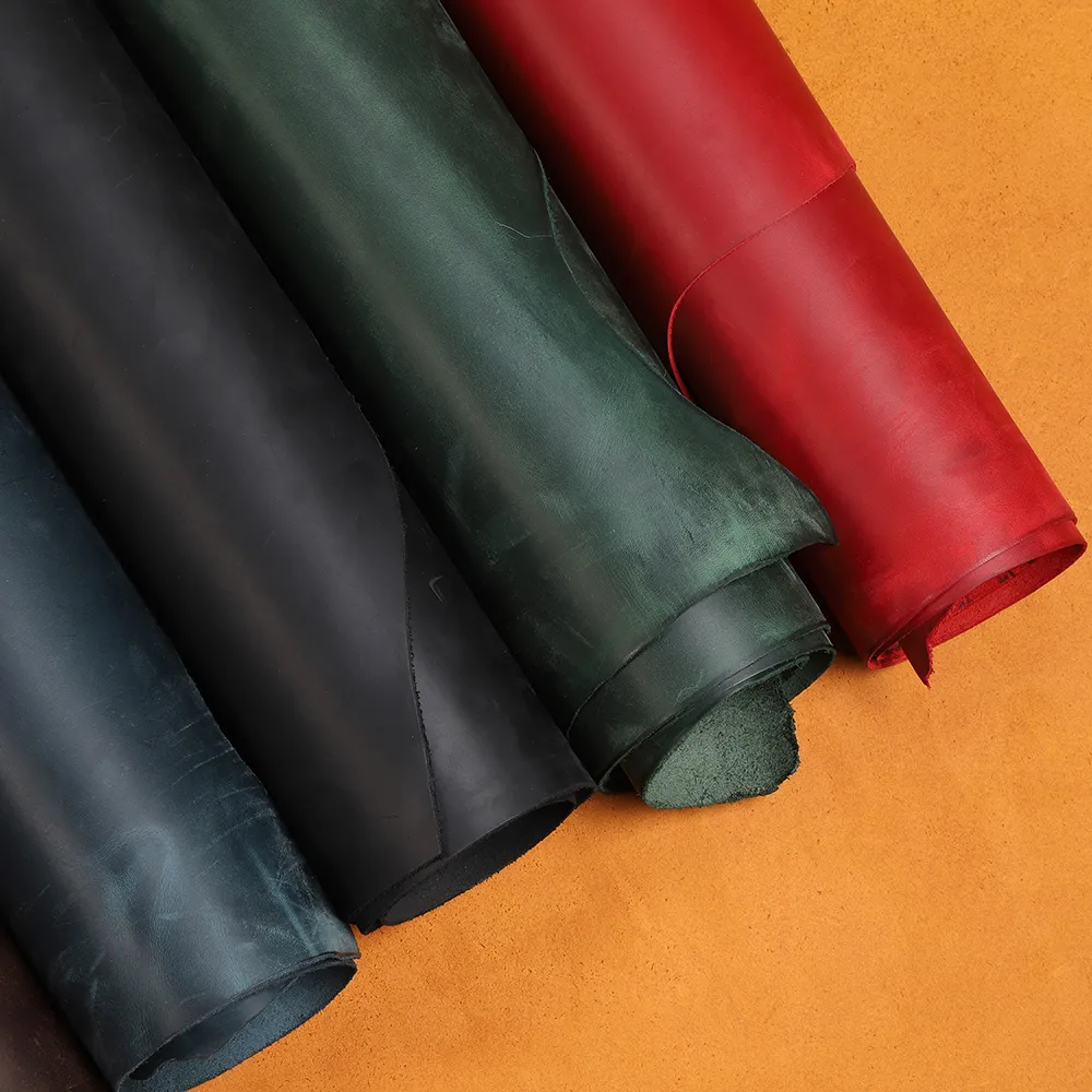 Premium Cowhile Vintage Pull-Up Crazy Horse Leather | WUTA