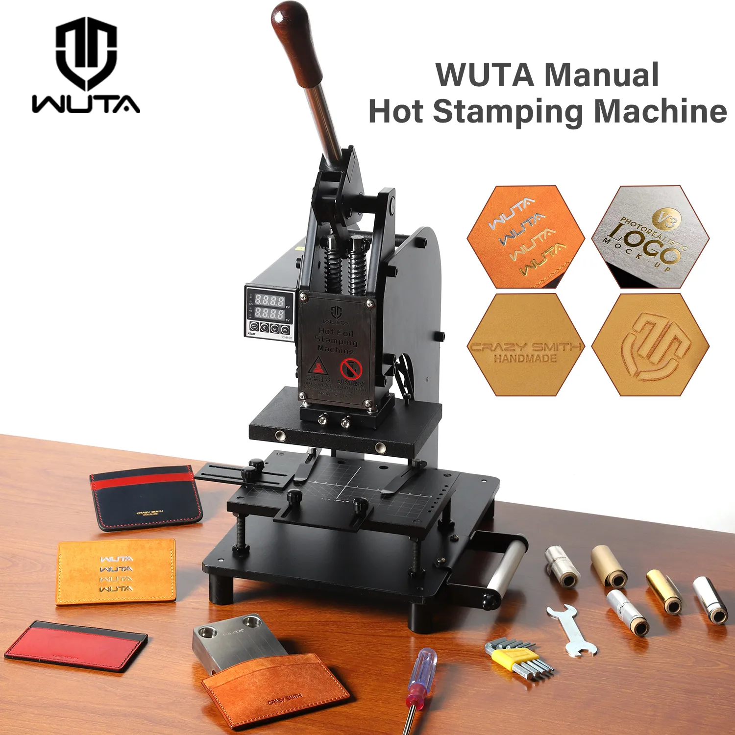 WUTA Digital Hot Foil Stamping Machine for Leather– Logo Embossing & Foil Bronzing Press