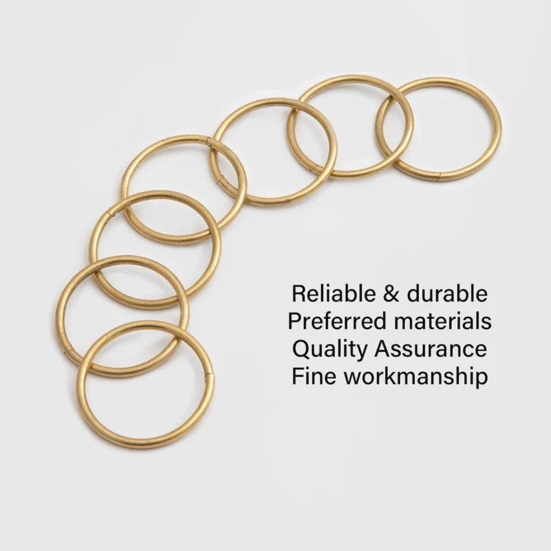 Solid Brass Key Holder Rings Hook Hardware Split Ring Round Key Holder | WUTA