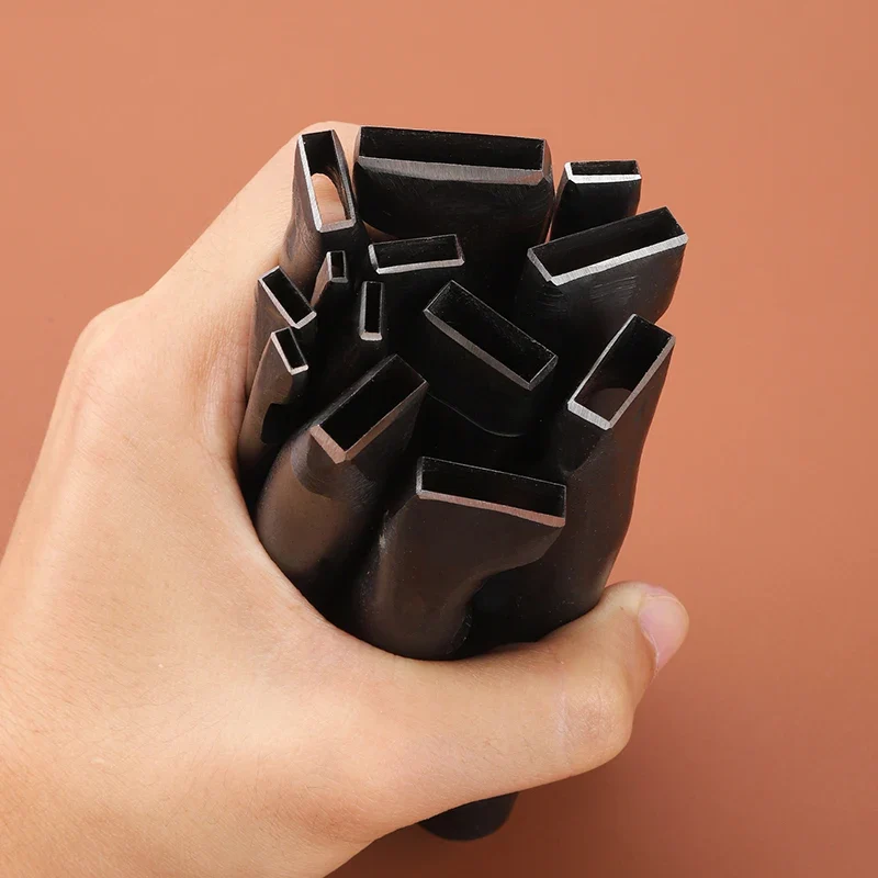 WUTA 1pc Anti-Rust Leather Hollow Punch Rectangle Slot Puncher Oblong Hole Cutter