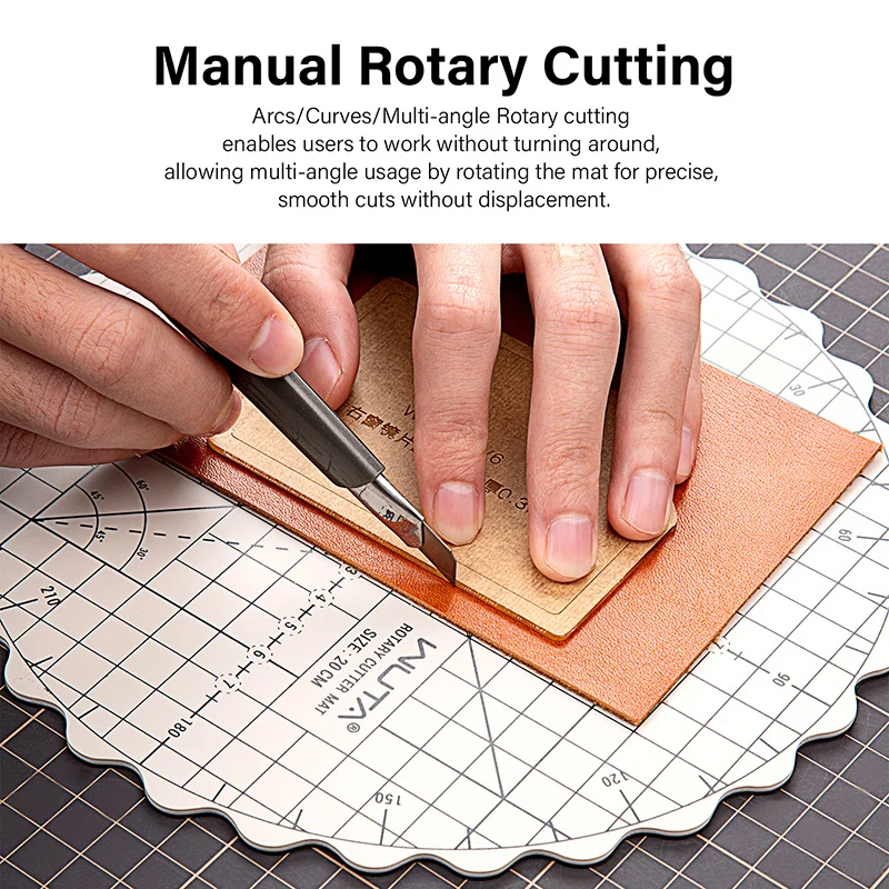 WUTA Round Rotating Cutting Mat Leather Tools