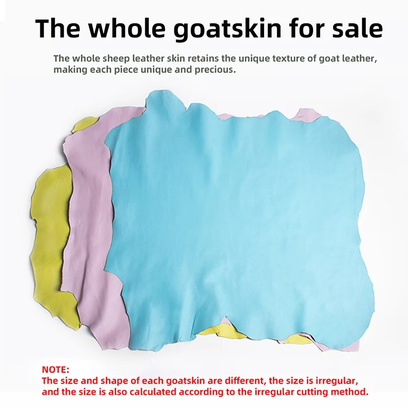 Natural Vegetable Tanned Goatskin Leather Whole Goat Skin Genuine Leather | WUTA