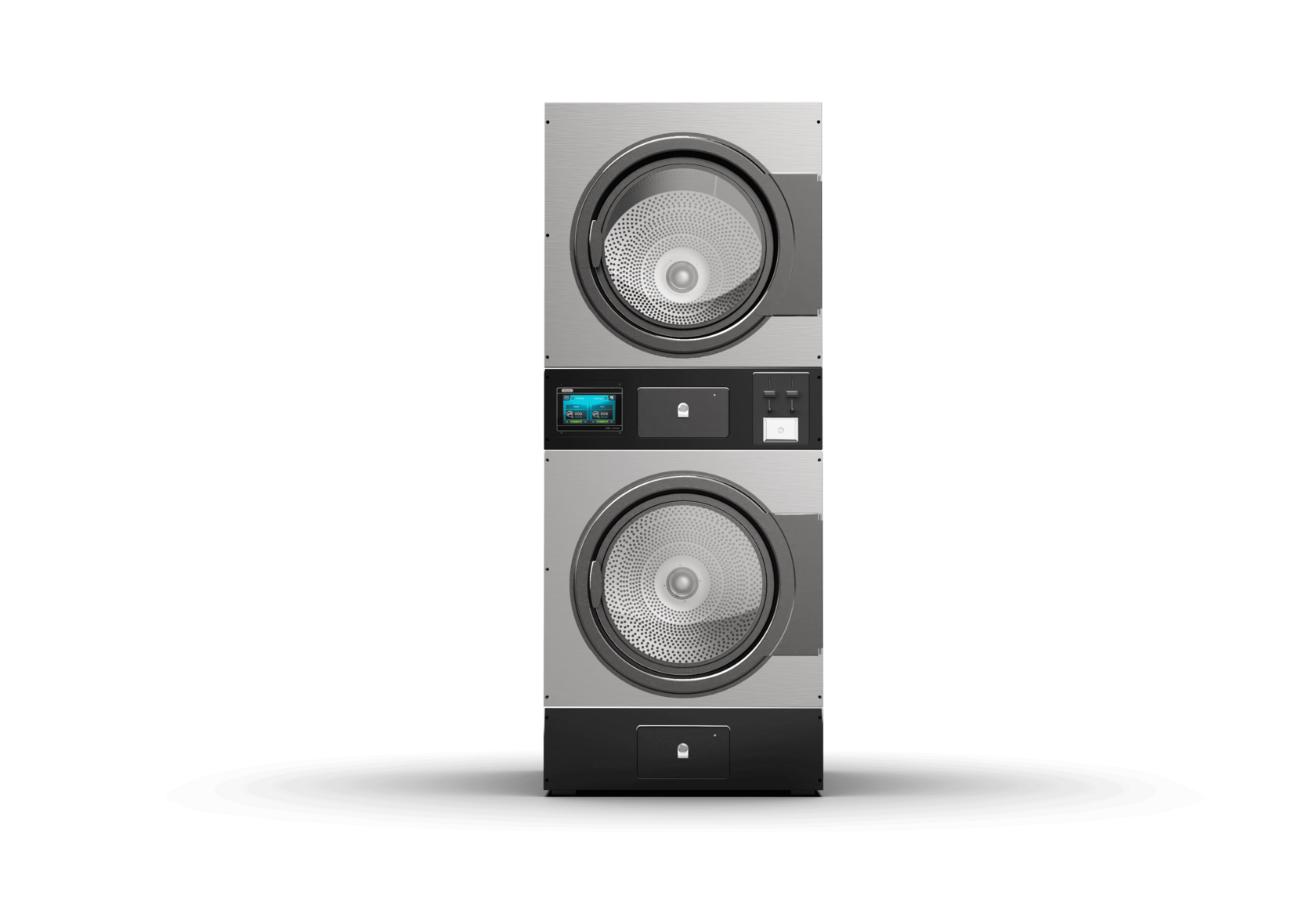 Double stacked tumble dryer Purus front view