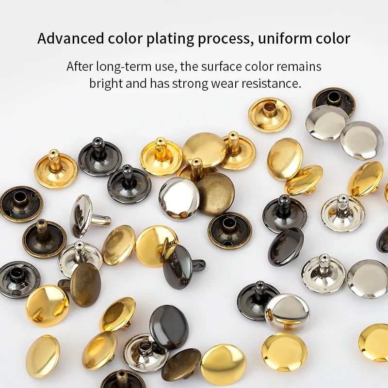 100% Brass Leather Rivet Double Cap Rivet 100set | WUTA