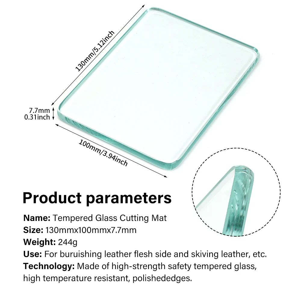 Leather Burnisher Craft Tools Glass Slicker for Burnishing Polishing Board Leather Finish Tokonole Gum Tool|WUTA