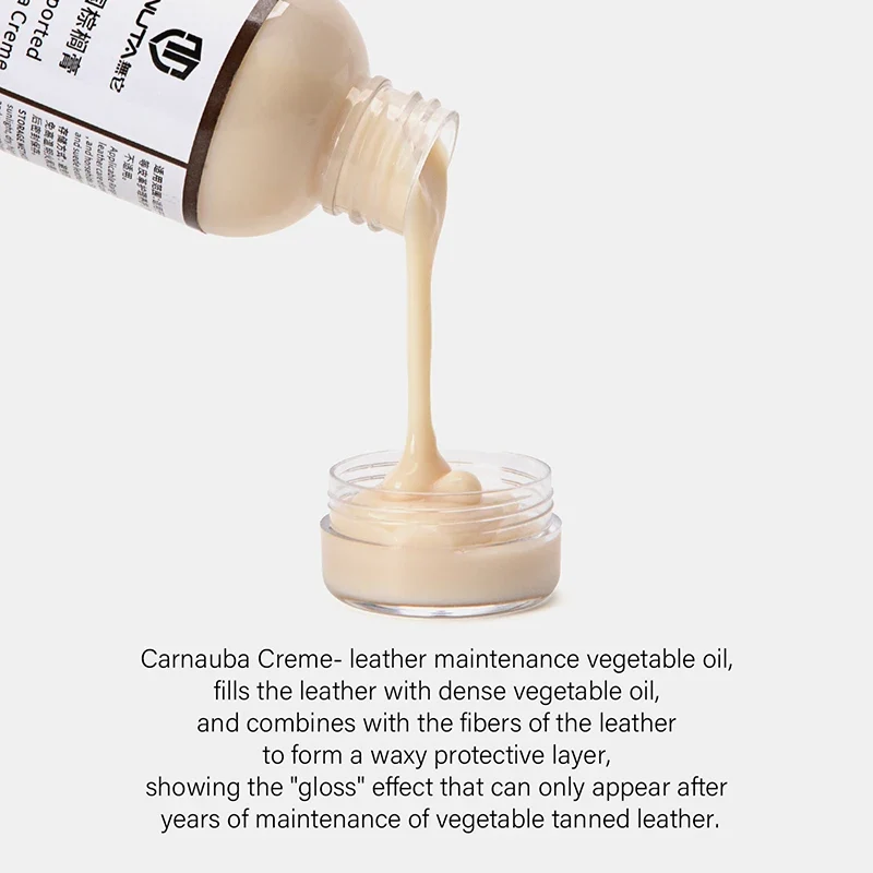 Carnauba Creme Protective Wax Finish Vegetable Tanned Leather Coating High Gloss DIY Leather Finish Agent | WUTA