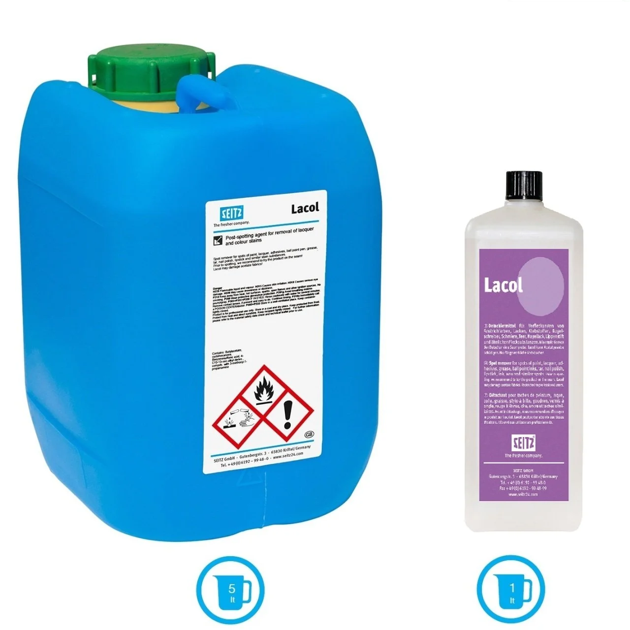 LACOL – Stain Remover for Paint, Lacquer, Oil, Adhesive Stains SEITZ