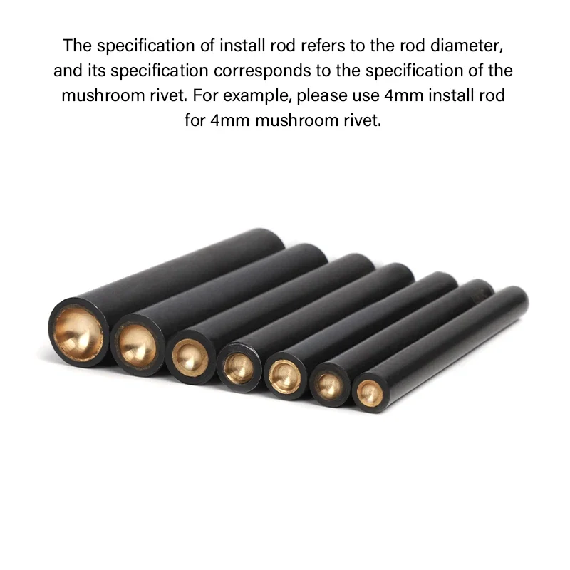 Mushroom Domed Rivets Setting Tool Steel Spike Studs Fixing Setter for Leather Craft Bags Shoes | WUTA