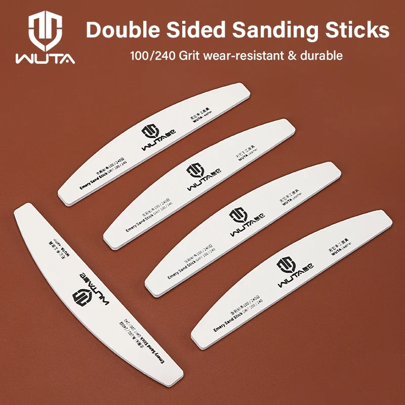 Sanding Sticks Leather Edge Polishing Board 100/240 Grit Reusable Craft Tool|WUTA