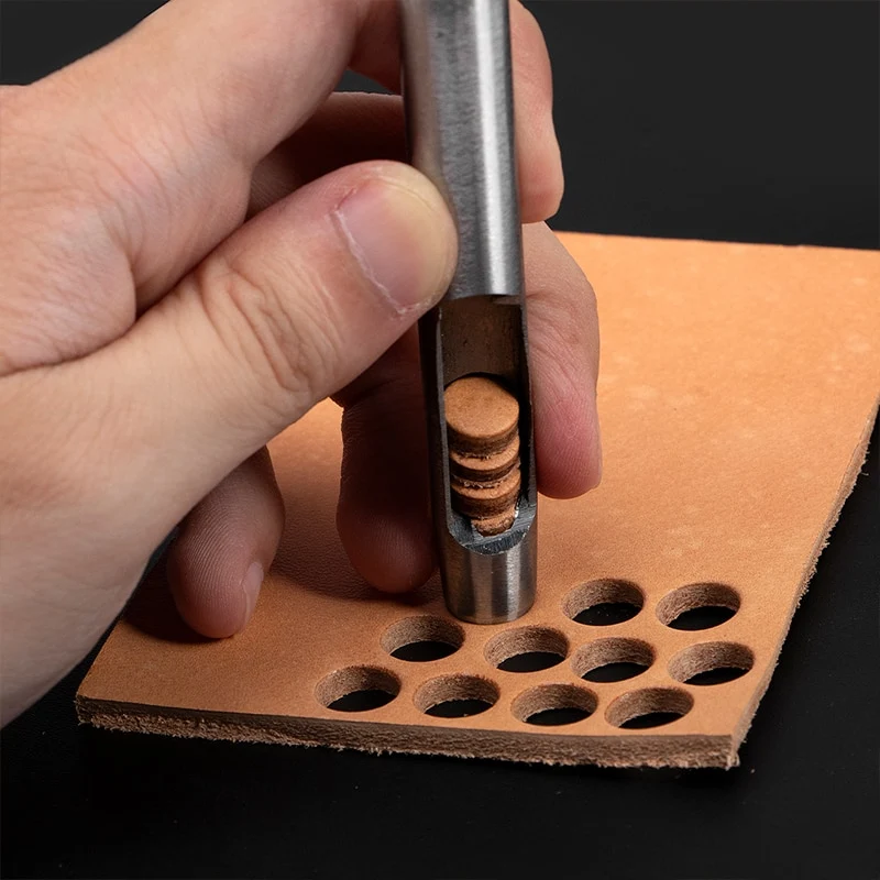 Basic Punch Set Round Hole Punch Tool Steel Leather Craft | WUTA