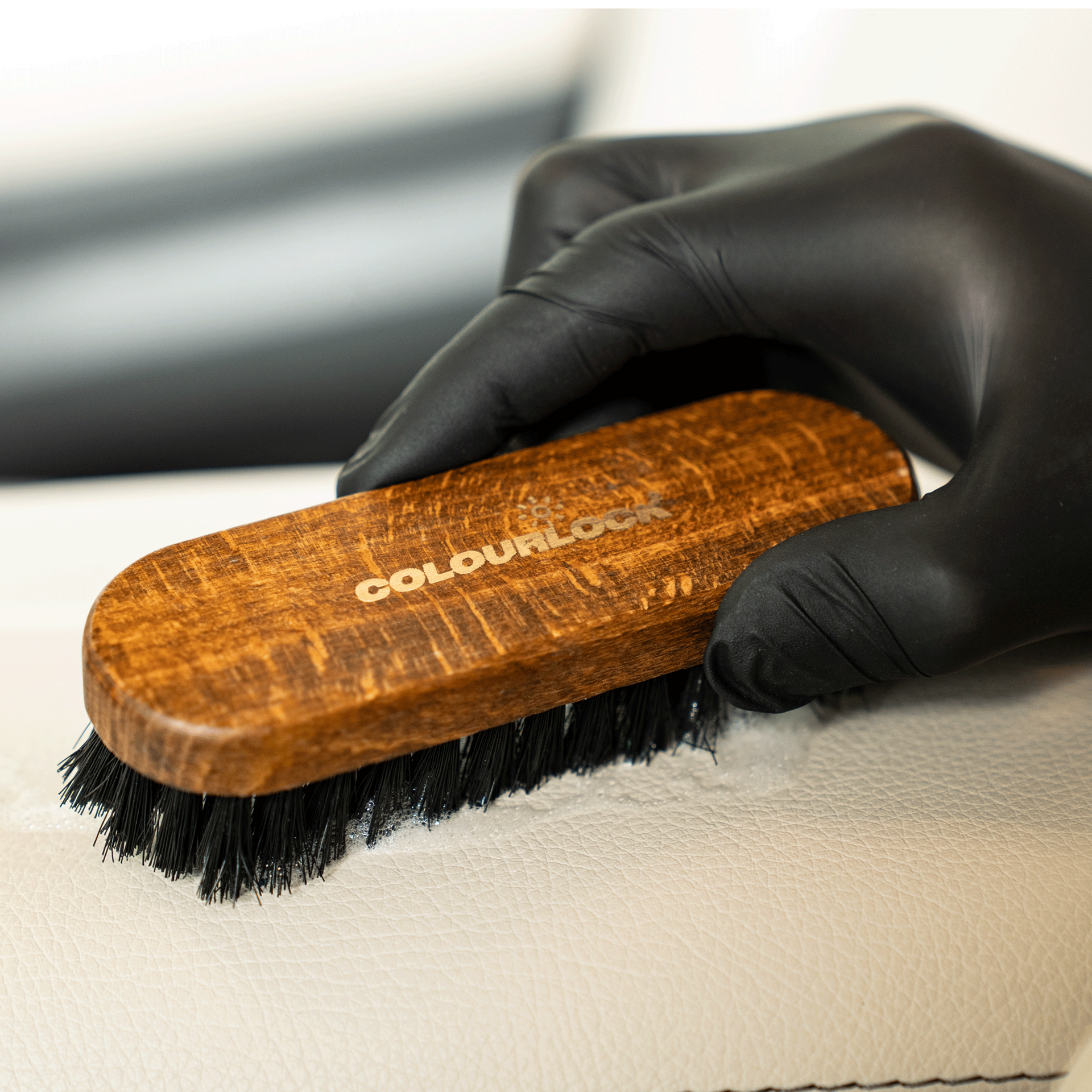 Leather cleaning brush brown Leder Reinigungsbürste