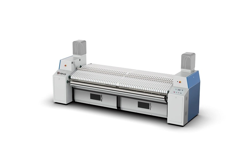 Automatic linen feeding machine for industrial flatwork ironing lines