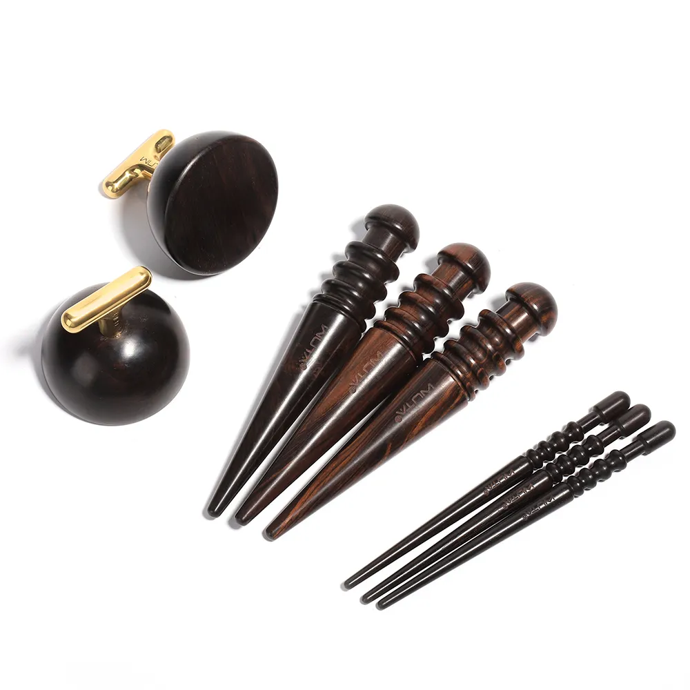 High Density Ebony Black Wood Leather Edge Burnisher Slicker | WUTA