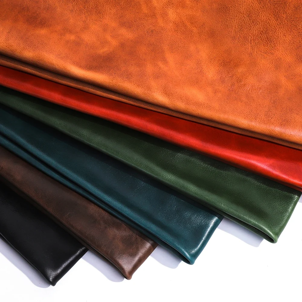 1/3/5 Sq.ft Irregular Cowhide Oil Waxed Vegetable Tanned Leather | WUTA