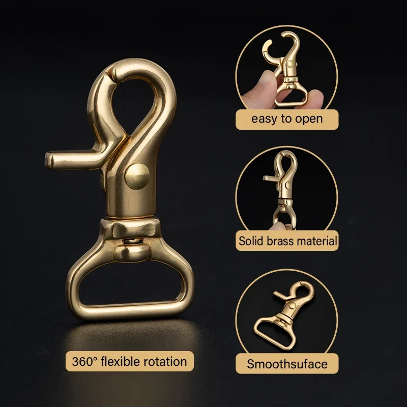 Brass Leather Snap Hook Lobster Clasps Swivel Clips|WUTA