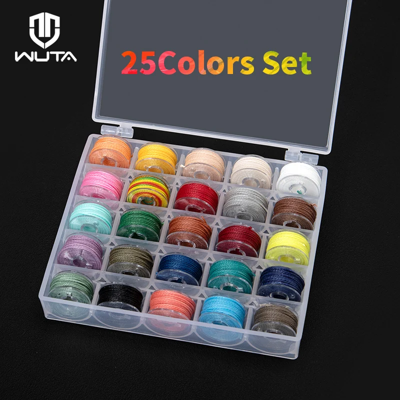 25 Colors Leather Sewing Thread Kit Round Waxed Thread Set | WUTA