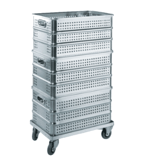 SCHULTHESS Stackable light metal transport boxes — şəkil 1